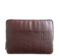 Computer sleeve til 15" computer i mørkebrunt læder
