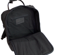 Skoletaske computertaske i sort læder bæredygtig arbejdstaske dame herre