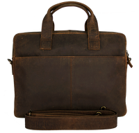 Computertaske læder mørkebrun bæredygtig pc taske 15 tommer pc  