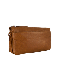Skuldertaske i ægte naturlig læder bæredygtig dametaske clutch