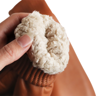 Brune luffer med plysfor