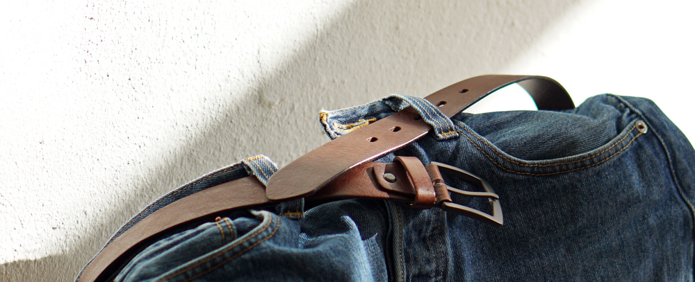 Læderbælte til herrer livrem i brunt læder