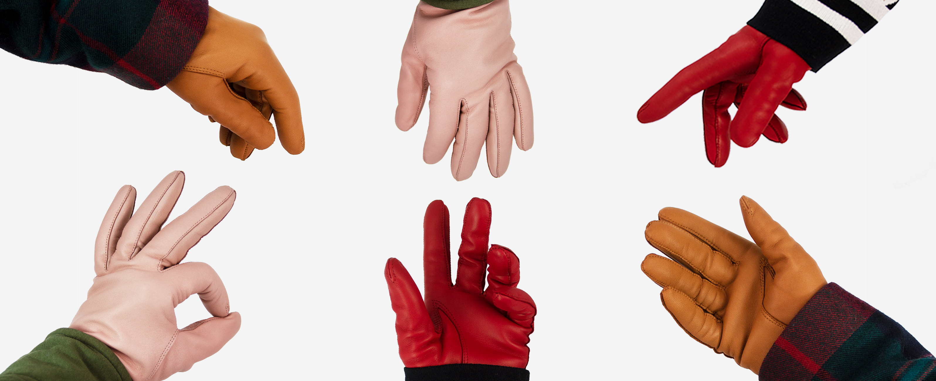 Handsker til kvinder i læder farverige skindhandsker læderhandsker med uldfor