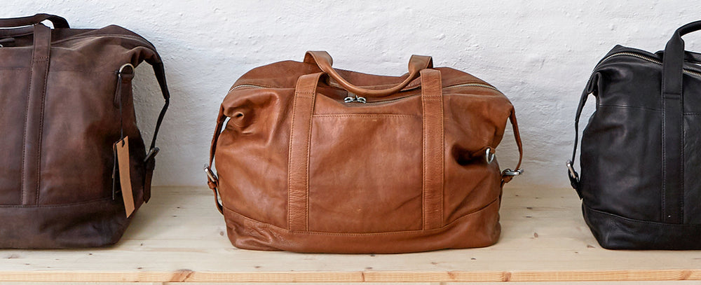 Små og store weekendtaske rejsetaske til damer og herrer i læder