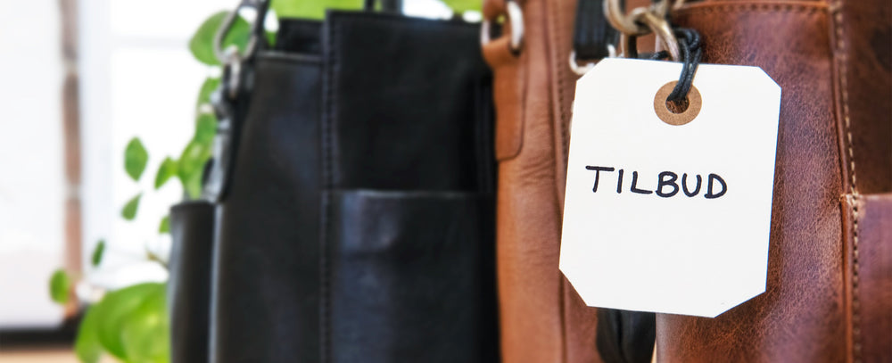 Tilbud på tasker til damer skuldertasker i læder sort brunt skind