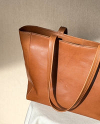 Nicola - Shopper arbejdstaske til damer, cognac