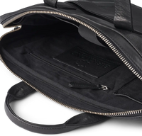 New York S. - Computertaske single m. kuffertstrop, sort læder