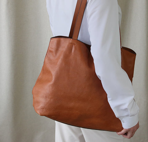 Meran - Stor shopper taske til damer, brun