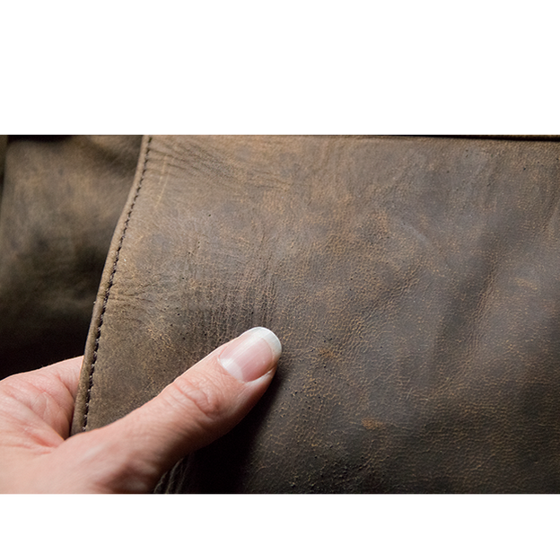 Rustik læder computertaske til mænd og kvinder mørkebrun arbejdstaske