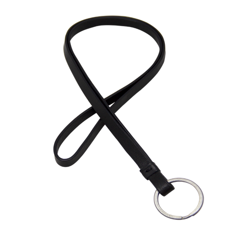 Lang nøglering I sort læder