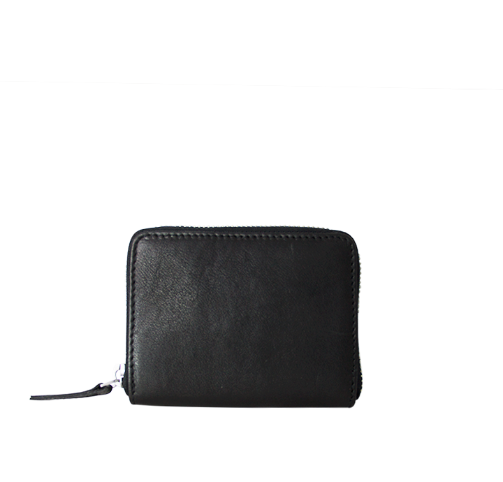 Lille pung dame kortholder i sort bæredygtigt læder af høj kvalitet 