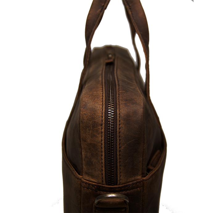 Pc taske i bæredygtigt mørkebrunt læder computertaske 15 tommer pc  