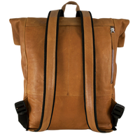 Stor brun rygsæk til mænd og kvinder med lille lomme bagpå