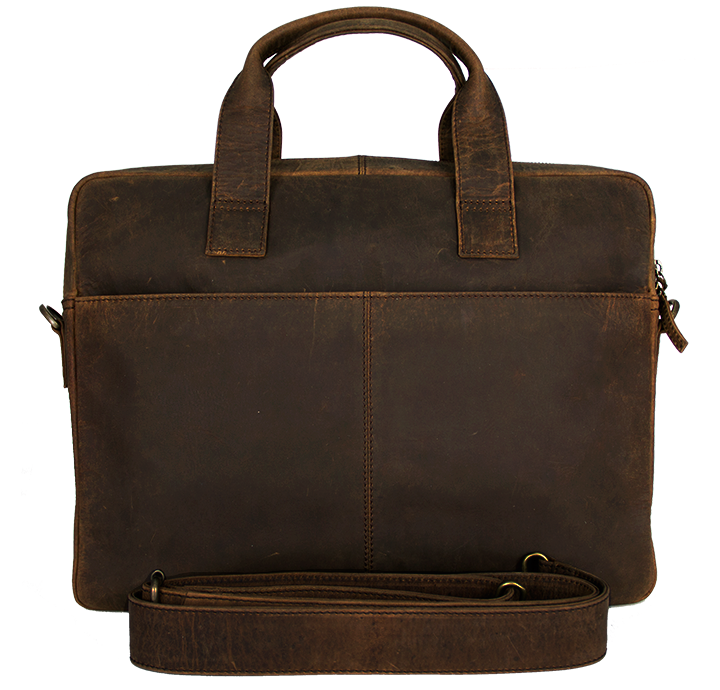 Computertaske læder mørkebrun bæredygtig pc taske 15 tommer pc  