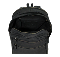 Sort rygsæk med lille lomme indeni 