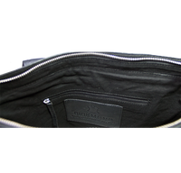 Skuldertaske til kvinder dametaske computertaske i sort bæredygtigt læder