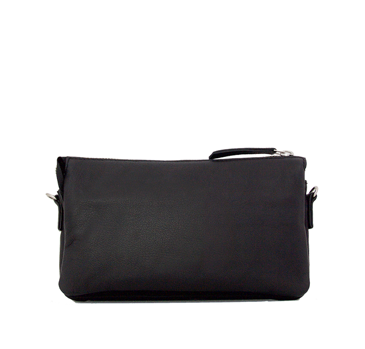 Skuldertaske lille clutch dametaske sort naturlig blød crossbody taske til kvinder