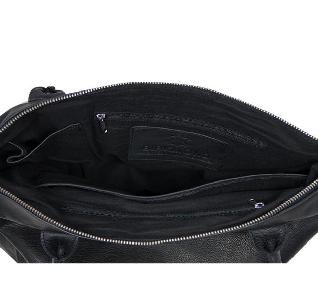 Shopper mulepose dametaske i blødt sort læder bæredygtig hverdagstaske