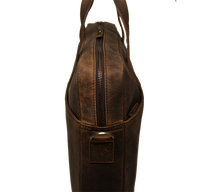 Arbejdstaske computertaske bæredygtigt design læder i god kvalitet mørkebrun  