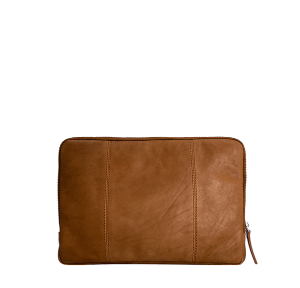 Ipad cover i ægte læder brun cognac sleeve tablet 